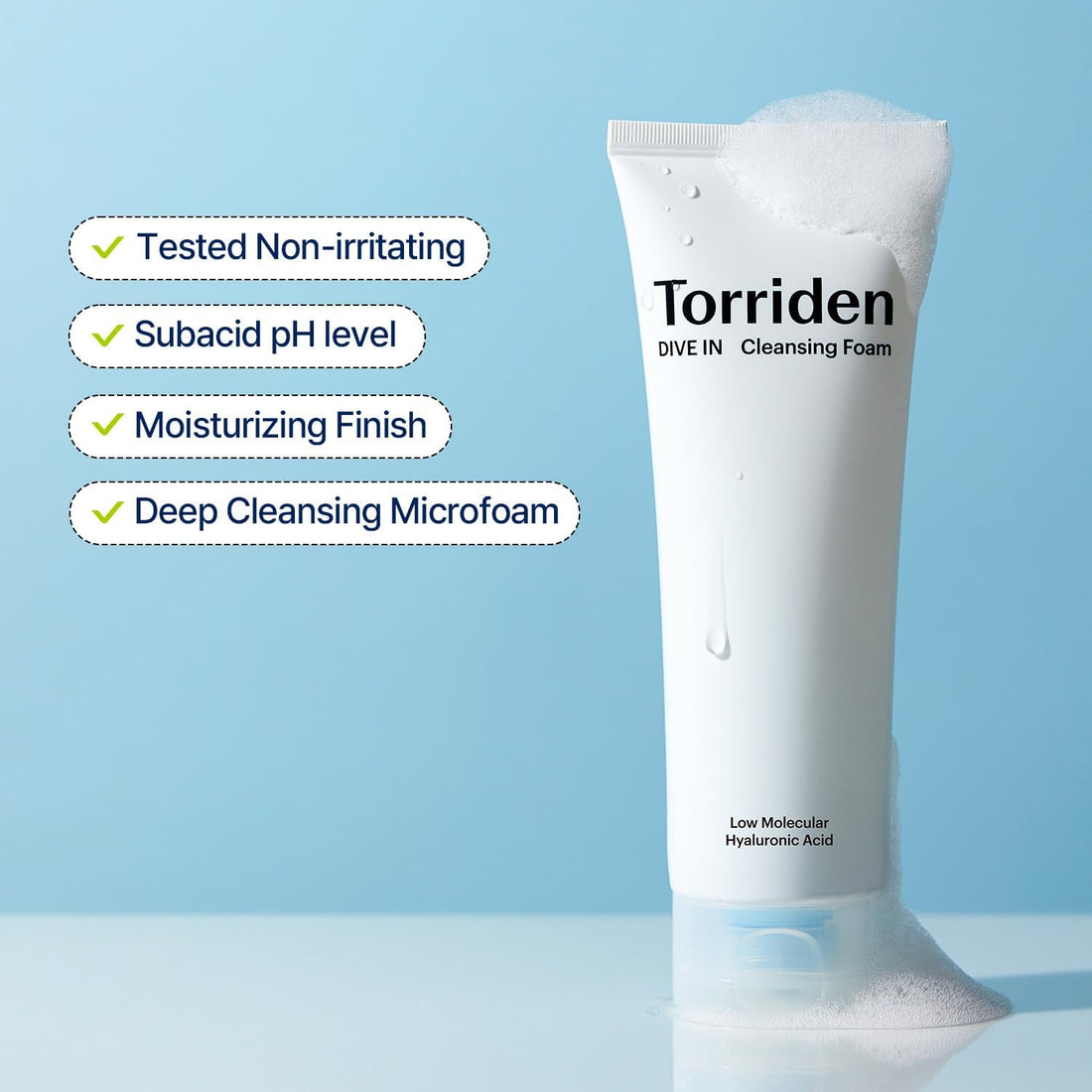 Torriden Dive-In Low Molecular Hyaluronic Acid Cleansing Foam (150mL)