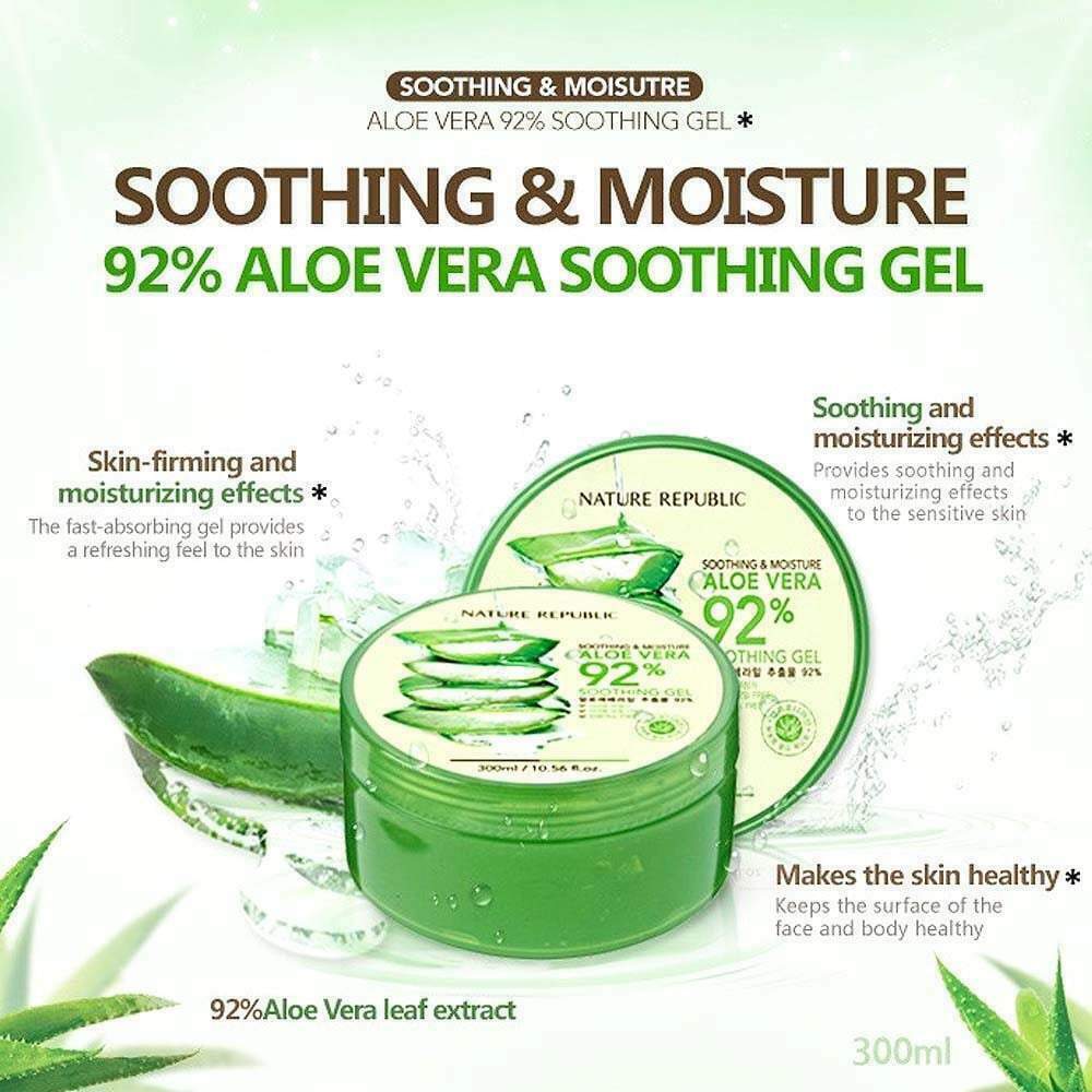 Nature Republic Soothing & Moisture Aloe Vera 92% Soothing Gel (300mL)